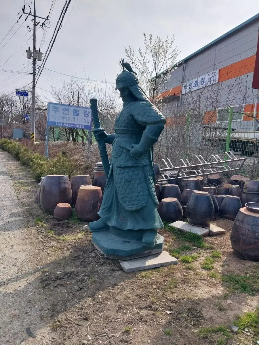 70년대초등학교 설치물 이순신장군동상220cm